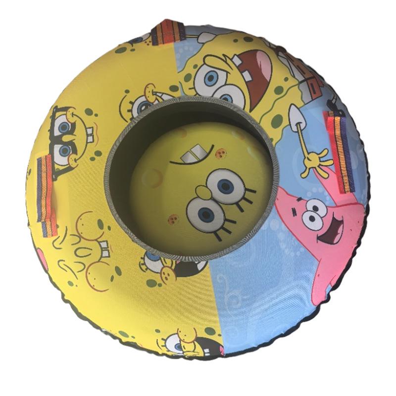 PP Inflatable Double Snow Tube - Wear-Resistant Rainbow Slide for Outdoor Parent-Child Fun
