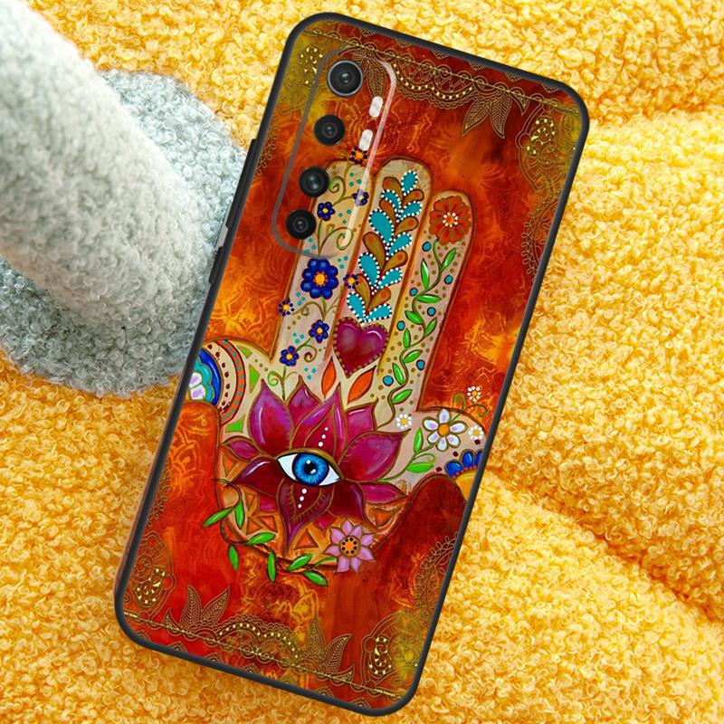 Hamsa Hand of Fatima Case For POCO X3 X4 X5 F5 Pro M5s C40 F4 GT F3 Cover For Xiaomi 12T 11T Pro 12 13 Lite 12X