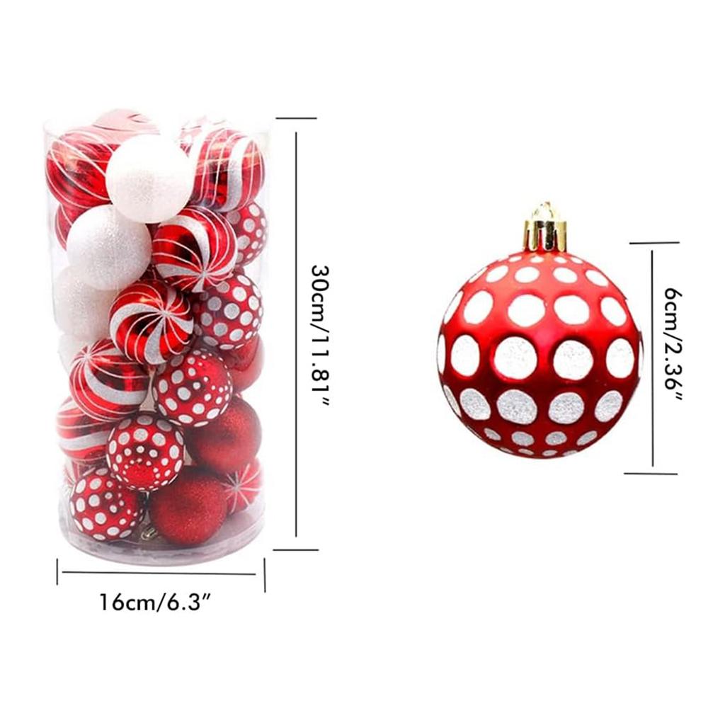 Christmas Ball Christmas Decoration Ball Shatterproof Christmas Tree Decoration Ball Christmas Ball Ornaments HolidayWedding Home Party Decoration