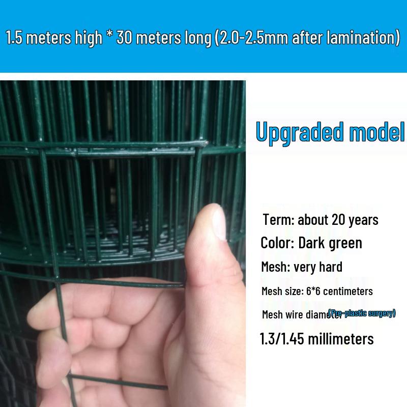 Rustproof Green Plastic-Coated Mesh Wire Fence for Chicken Enclosure