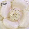 Sweater Scarf Brooch Button Camellia Shape Alloy with Glossy Glaze