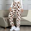 Women S High Waist Loose Printed Plush Sweatpants