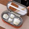 High-End Guochao Reise-Teeset, Haushalts-High-End-Geschäftsgeschenke, leichter Luxus, eine Kanne mit drei Tassen, Gedenk-Souvenirgeschenke