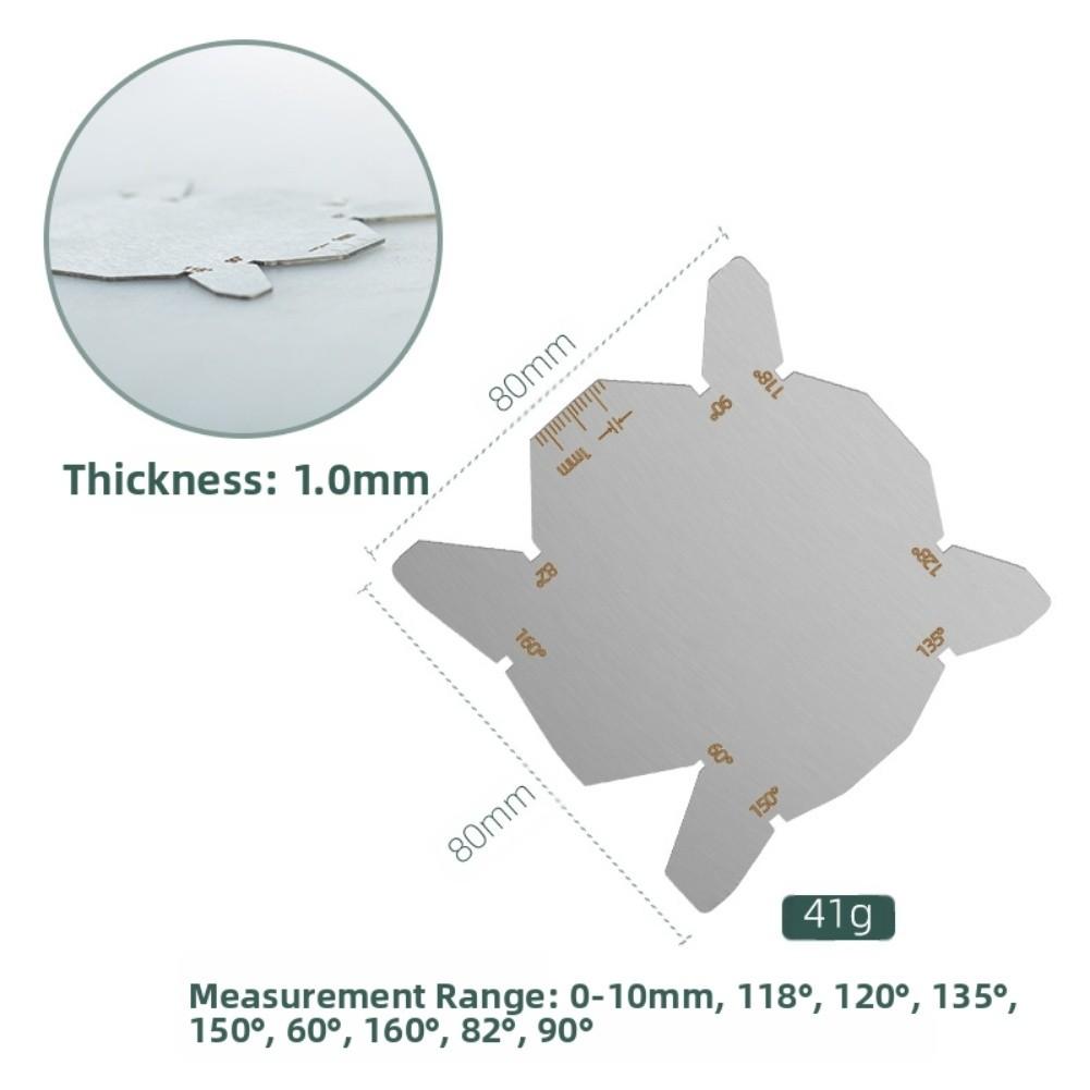 Drill Bit Angle Gauge Stainless Steel 50 Gauge for Precise Measuring 118 Degree Drill Head Angle with Clear Marking