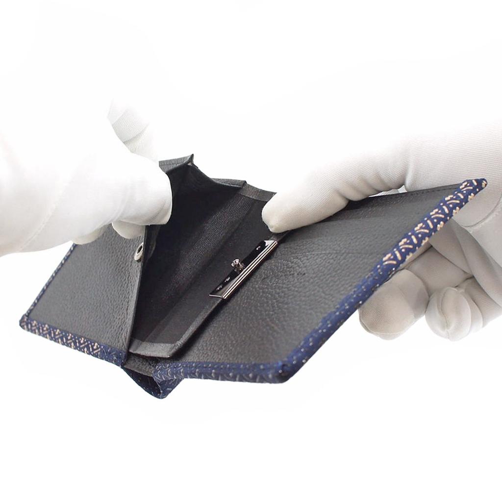 [Inden-ya] Inden Bifold Wallet with Coin Purse, Deerskin, Ihori, Gourd Pattern, 8212