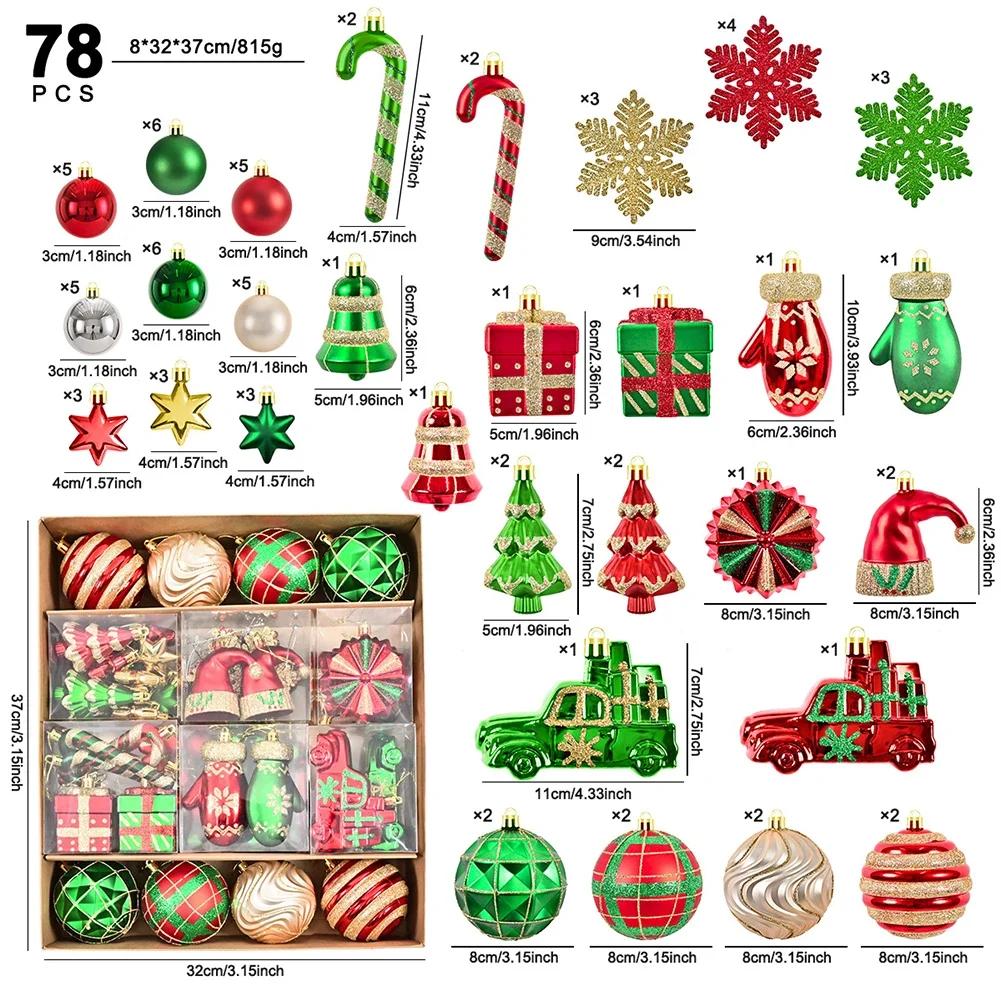 

Christmas Ball Set of 78 Electroplated Ornaments Vibrant Red and Green Designs for Tree Decoration and DIY Projects China Mainland