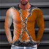 2024 Men'S Long Sleeve T-Shirts Harajuku 3d Print Graphic Men Oversized Clothing Fashion Street Tees Shirt Casual O Collar Tops