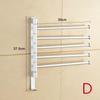 Bathroom Kitchen Wall-mounted Towel Polished Rack Holder Hardware Stainless Steel Punch Free Foldable Rotating Towels Racks