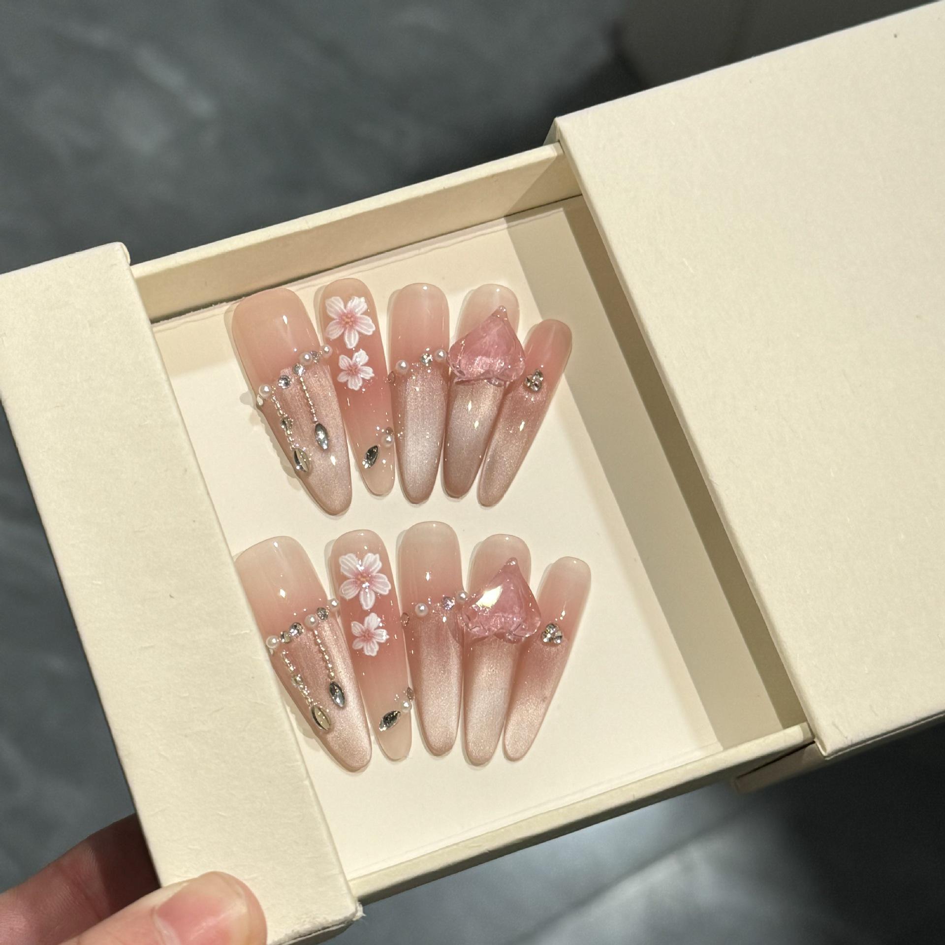 

Skinny Dog Collection: Luxe French Cat Eye Oval Nails