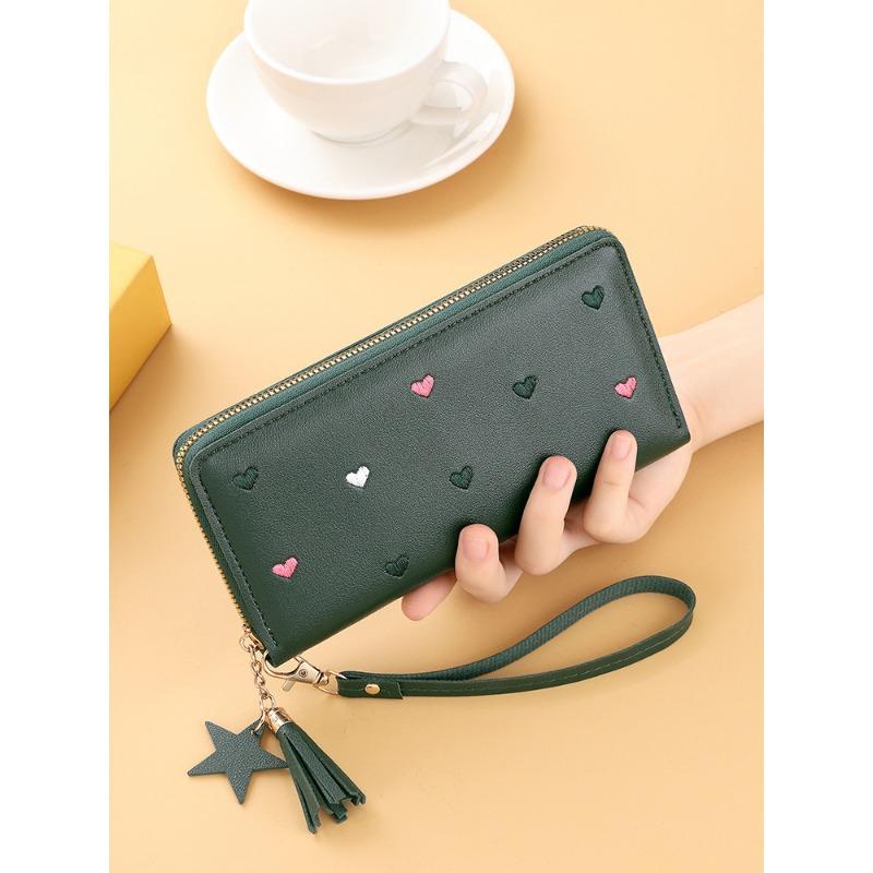 Women Wallets Tassel Zipper Long Wallet Clutch Purse Coin Card Holder
