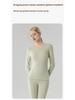 Women's Class A Fleece-Lined Thermal Cashmere Underwear Set - Antibacterial Autumn/Winter Top and Pants.
