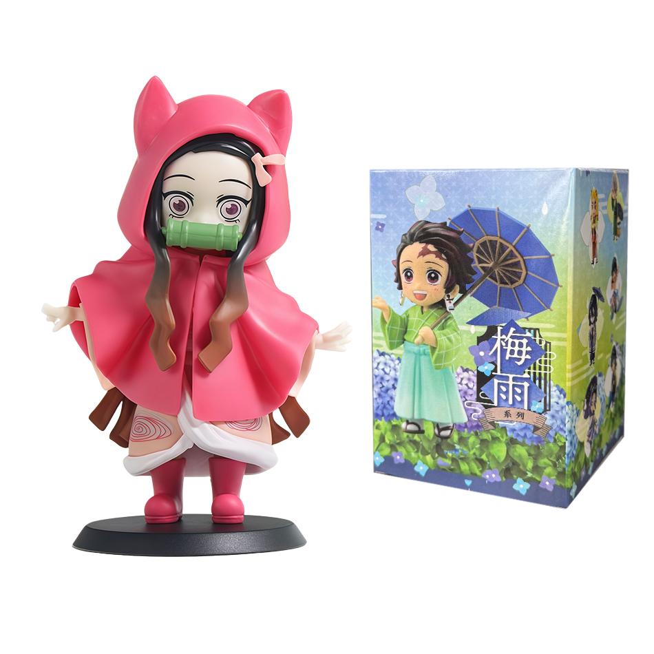 Latest 1-12Pcs Figurine Plum Rain Series Kochou Shinobu Tomioka Giyuu Mitsuri Figurine Plaything Gift For Kids