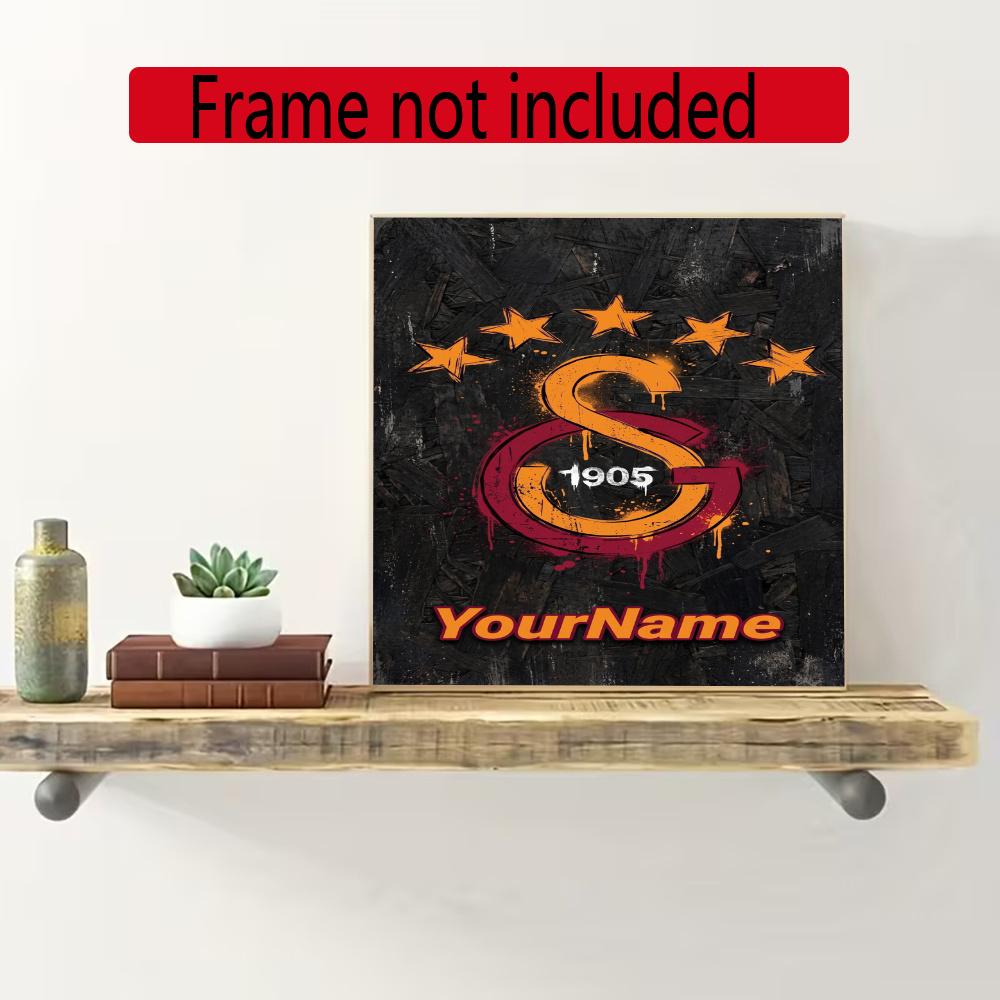 Galatasaray Customize Your Name Diamond Painting Round Diamond Rhinestones Mosaic Diamond Embroidery Wall Paintings Rhinestones Gift Frameless