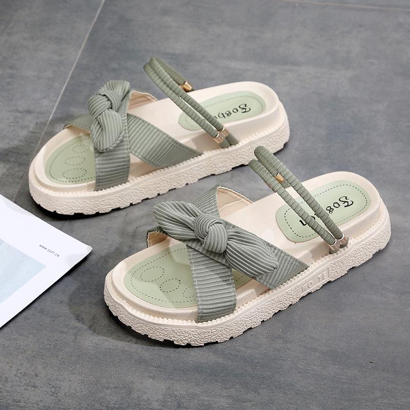 

Интернет-знаменитость бант женский 2025 новый лето новый щедрый удобный легкий два способа носки сандалии фея ветер для улицы 40 зелёный