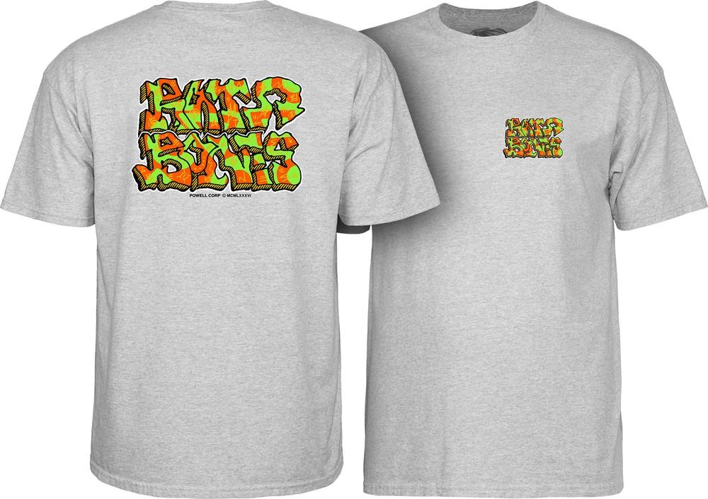 Powell Peralta RAT BONES GRAFFITI LOGO Skateboard T Shirt SPORT GREY Unisex T-Shirt L