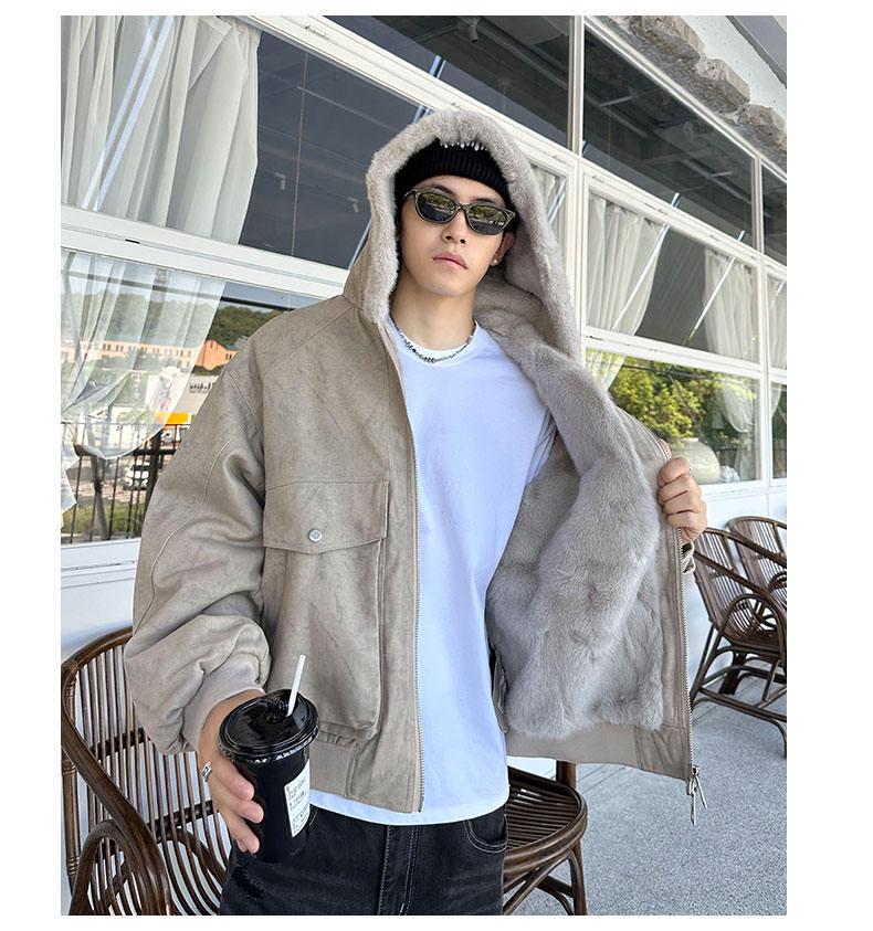 Men s Trendy Retro Tie-Dye Distressed Cotton Jacket with Plus Velvet Warmth 2XL (150-180 jin)