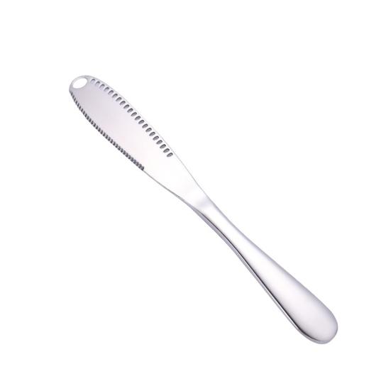 Stainless Steel Cheese Knife Sawtooth Blade Butter Cream Dessert Spreader Tool