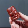 Yixing Purple Clay Maitreya Buddha Tea Pet Tea Sculpture Tea Figurine Play Toys Lid Stand Zisha Statue Ornaments Supplies Gift
