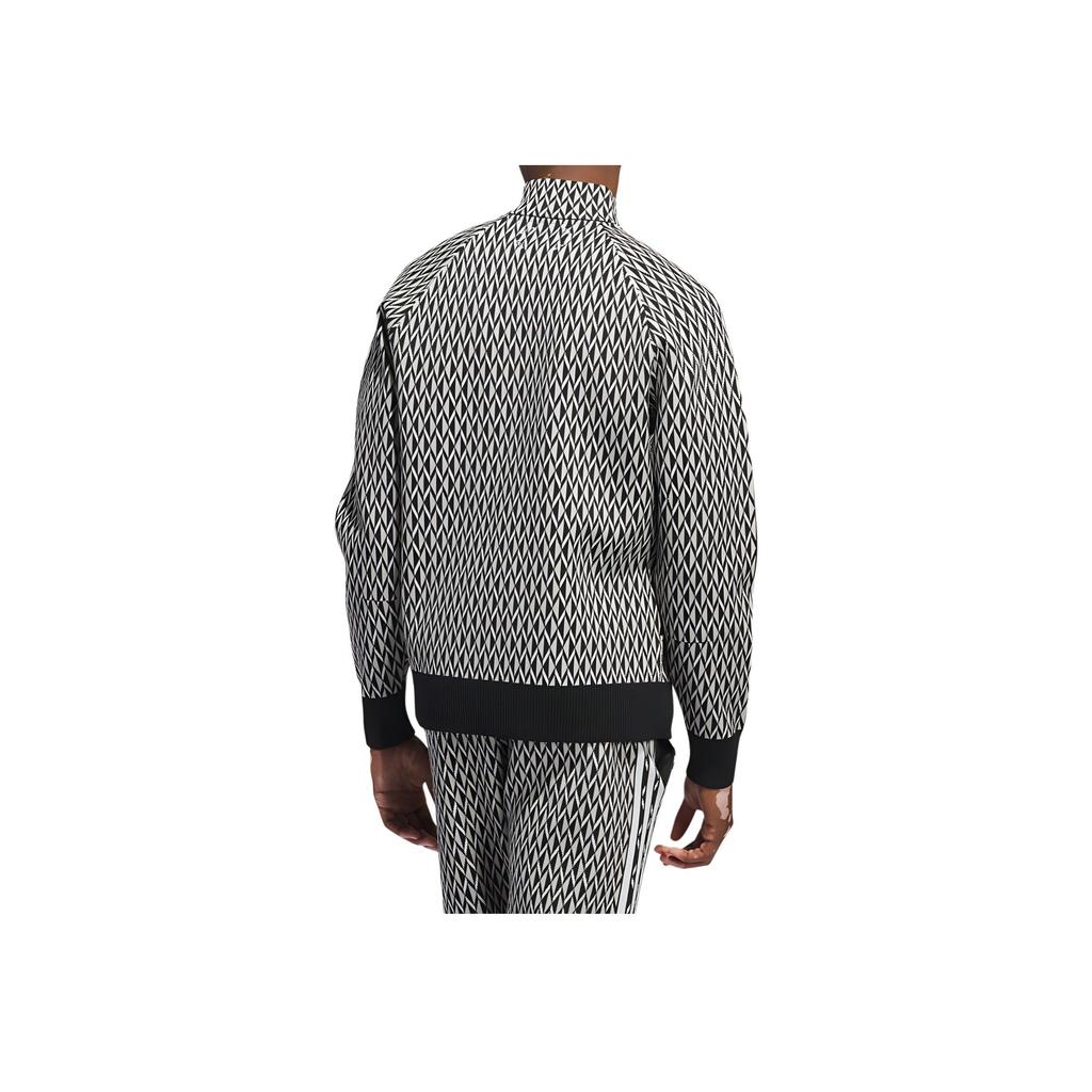 Adidas Jachetă de trening Adicross Primeknit Retro Sport Guler înalt Imprimeu complet Mânecă lungă Jachetă Bărbați jachete Negru IT8322