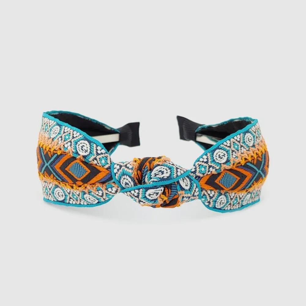 Lala Bandana Wide Hairband Blue LALAH571 3306156 ivory