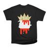 Men Casual Shirts Short Sleeves NO KINGS Black Tees Oversized T-shirts