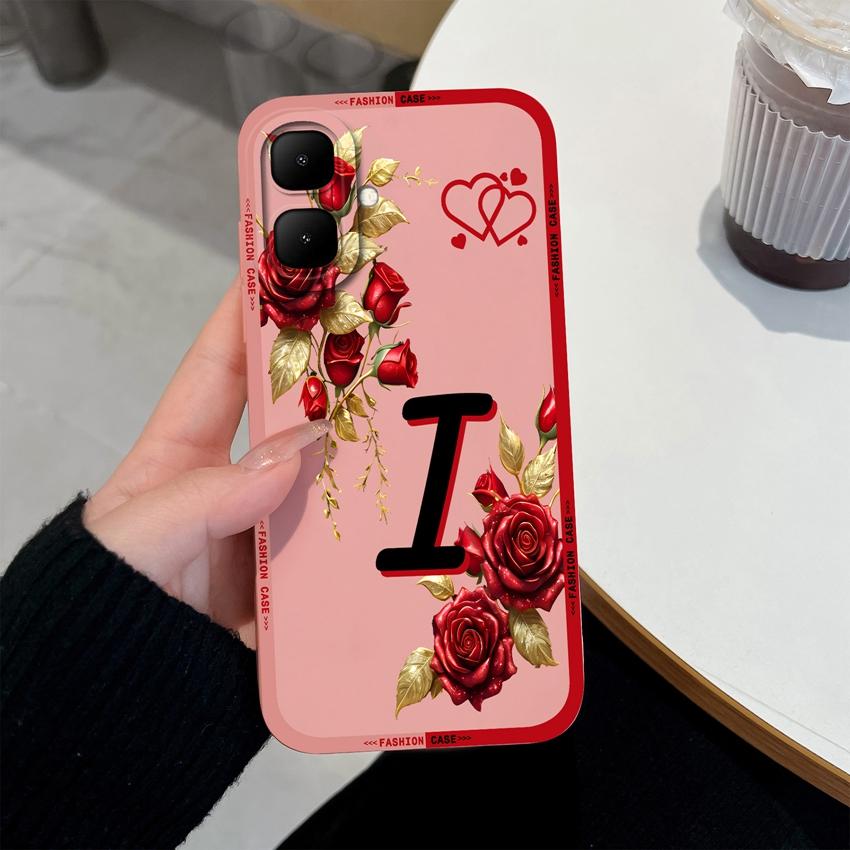 Pretty Flower Letter Pattern Case For Infinix Smart 10 9 8 7 Plus GT 30 20 10 Zero 30 Phone Cover Soft Matte Silicone Dustproof Shell For Infinix Capa