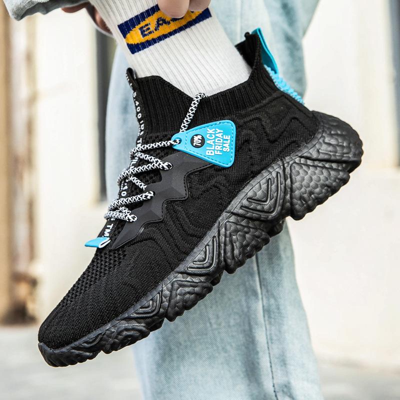 Fashion Breathable White Shoes for Men Casual Sneakers Comfortable Platform Shoes Trend Student Running Shoe Lace Up Casual Shoes