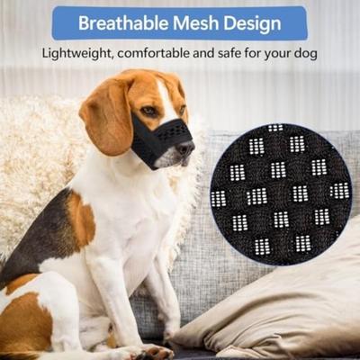 Prevent Chewing Anti Bite Dog Mesh Muzzle Prevent Barking Breathable Puppy Soft Adjustable Dog Mouth Cover Pet Supplies