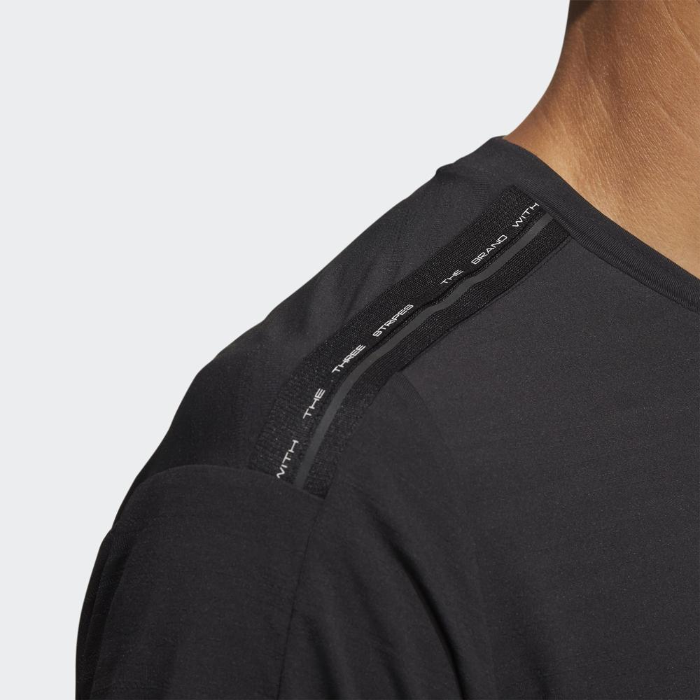 Adidas Solid Breathable Logo Crew Neck Short Sleeve T-Shirt Men Tops Black HE9940