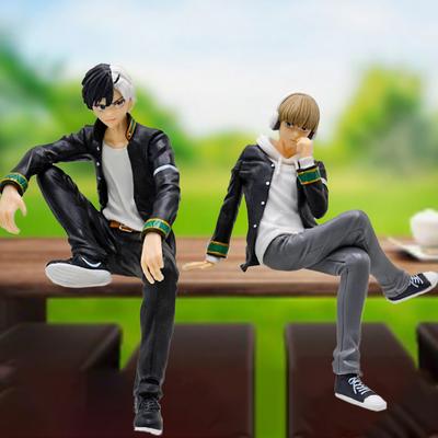 15CM Anime Wind Breaker Sakura Haruka Action Figure Kaji Ren Noodle Stopper Sitting Model Toy Gift Doll for Collectors