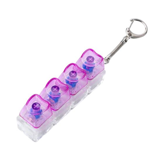 Keyboard Fidget Toy Realistic Clicking Sound Keychain with Compact Keyboard Design Stress Relief Key Chain Bag Accessories
