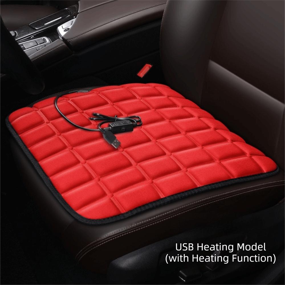 Non Slip Heating Cushion Electric USB 5V Heating Car Heating Cushion Comfortable Scratch Resistant Electric Car Seat Cushion красный