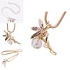 Angel Wing Necklace Floral Design Elegant Alloy Pendant Jewelry Gift For Women Special Occasion
