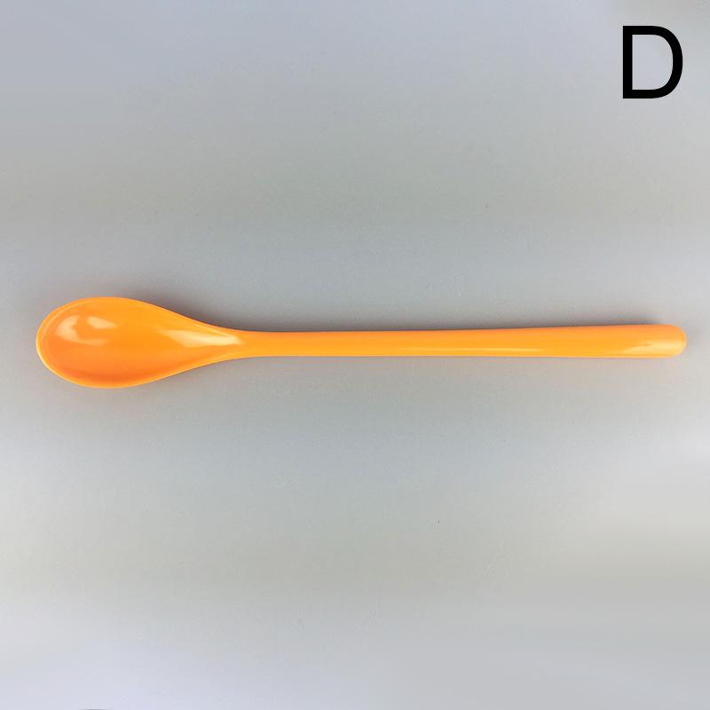 1pc Lange Griff Bunte Kunststoff Löffel Geschirr Löffel Für Kaffee Gelee Eis Dessert Vorspeise Rühren Löffel