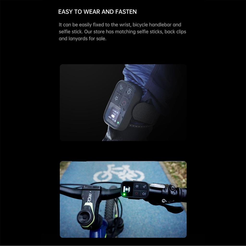 Action Camera Remote Control OLED Display 80M Control Distance Wireless Camera Remote Controller Replacement