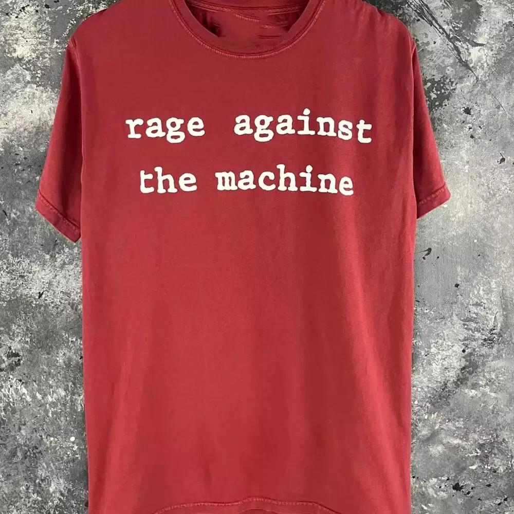 

Rage Against The Machine Band Logo 1 Sided Red T Shirt Full Size S-4XL 2XL
