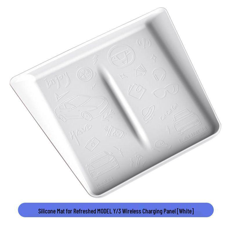 Tesla Model Y/3 Center Console Silicone Wireless Anti-Slip Charging Pad
