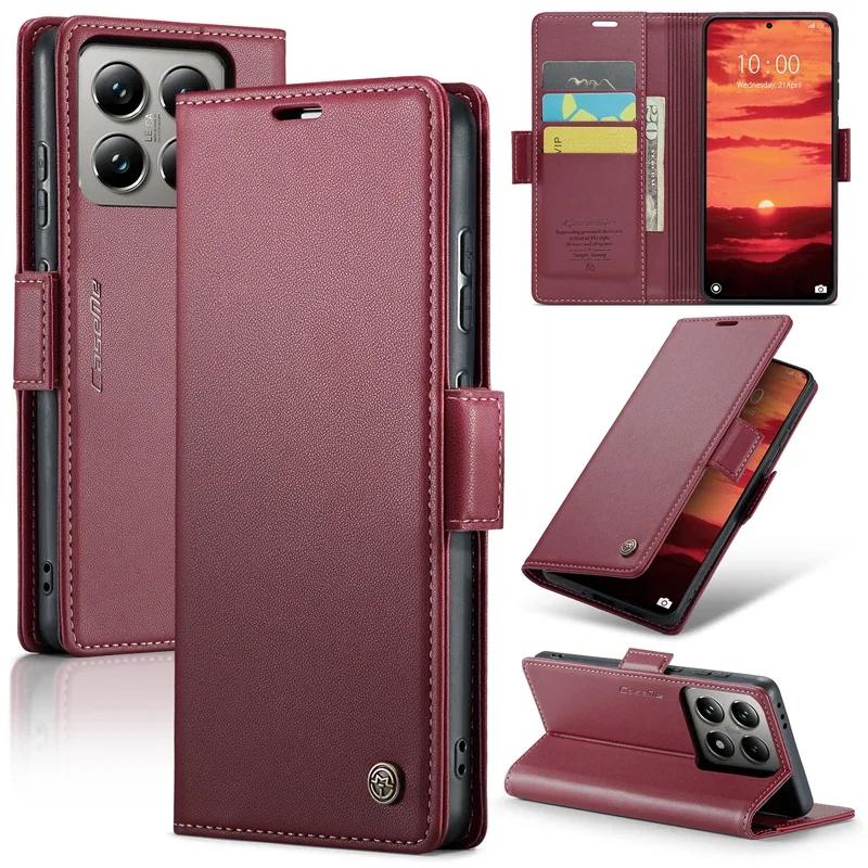 For Xiaomi 14T Pro,14T Case CaseMe  Magnetic Retro Leather Flip Wallet Stand Cover With Card Slot For Mi 14T For Xiaomi 14T Pro
