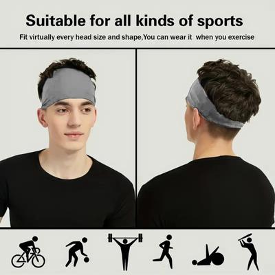 Sports Headband Running Fitness Sweatband Elastic Absorbent Sweat Cycling Jog Tennis Yoga Gym Head Band Hair Bandage Men Women