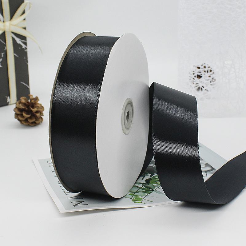 Single Face Ribbons 100% Polyester 20 Solid Color 4 cm Wide Ribbon 100Y for Birthday Decoration