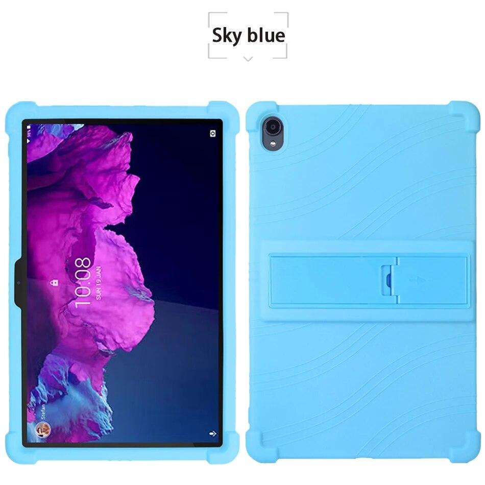 4 Verdickte Ecken Silikonhülle mit Ständer für Lenovo Tab P11 Plus Hülle TB-J616F TB-J616X 11" Tablet-PC Stoßfest Funda