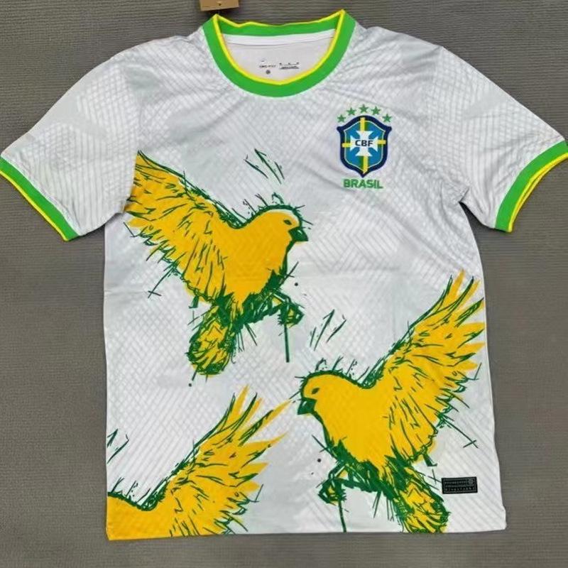 New Brazil Special Edition Jersey: Peace Dove Cartoon T-shirt with Star Player Number