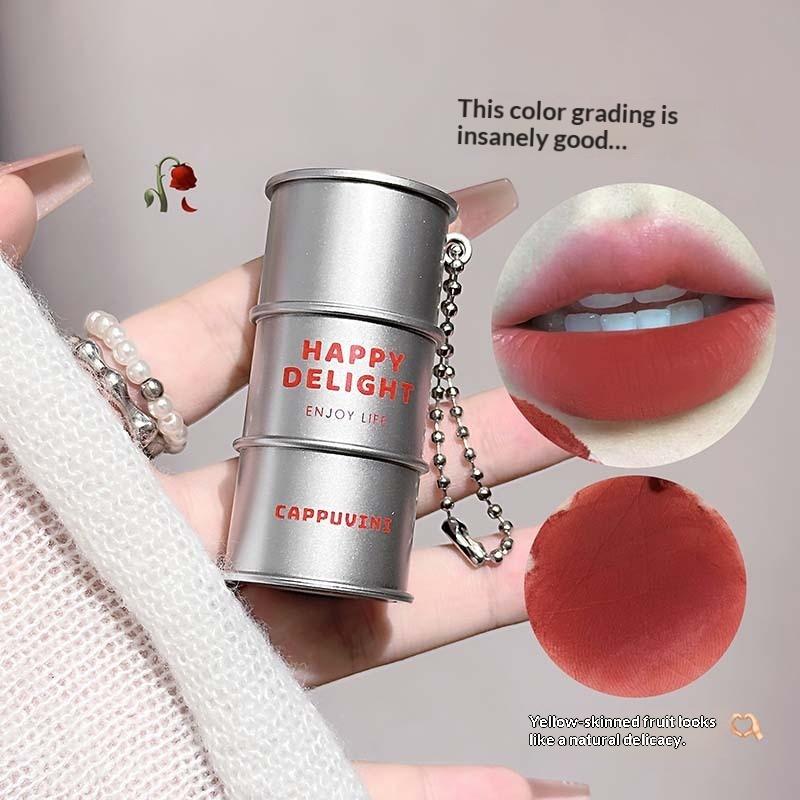 Cappuvini Metallische Tube Samt Lippenmousse - Nicht austrocknendes mattes Nude Langanhaltender flüssiger Lippenstift Erschwinglicher Samt Lippenstift