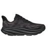 Hoka One One Clifton 9 Wide Rebound Cushioning Fabric Low Top Marathon Training Running Shoes Women Sneaker Black 1132211-BBLC