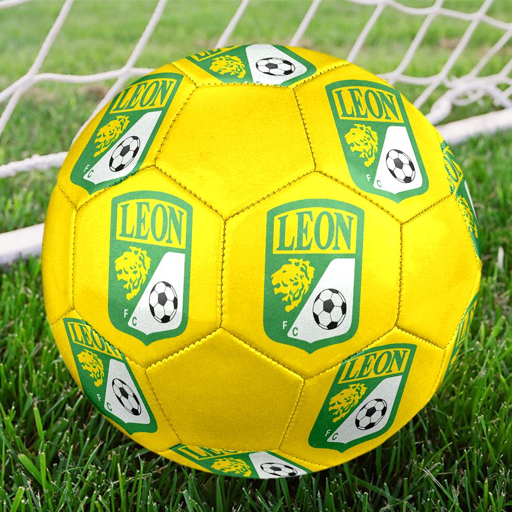 FC Leon Soccer Ball, colorful, suitable for all ages, machine-stitched, PVC material, competition grade, durable and high bounce