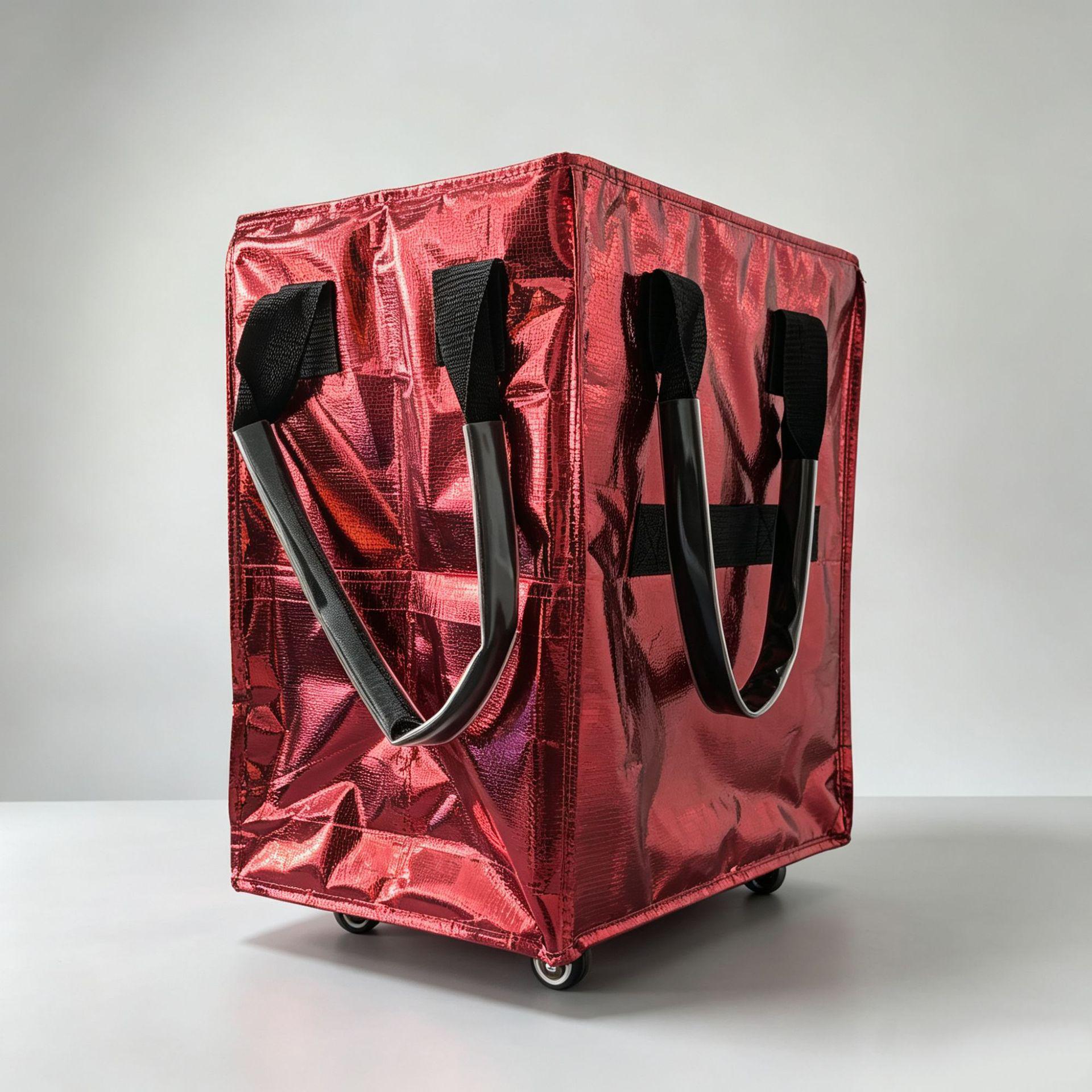 Got Now HULKEN Kleurrijke Opvouwbare Tas met Grote Capaciteit en Stille Universele Wielen Medium 40*30*50 (Detachable Wheels) rood