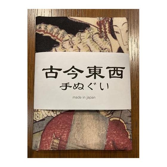 Ukiyo-e Tenugui Towel - Kioku Okoku, Dragon Riding Benzaiten - 100% Cotton, Japan