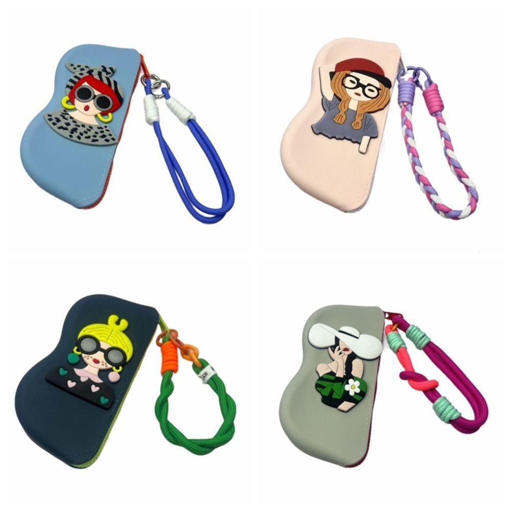 Waterproof Silicone Glasses Bag Dustproof Small Items Bag Simple Silicone Eyeglasses Case  Female