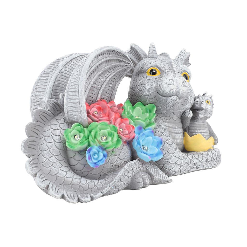 Садова статуя динозавра, Сонячна статуя матері та сина для вуличної прикраси, Скульптура динозавра з смоли для прикраси саду