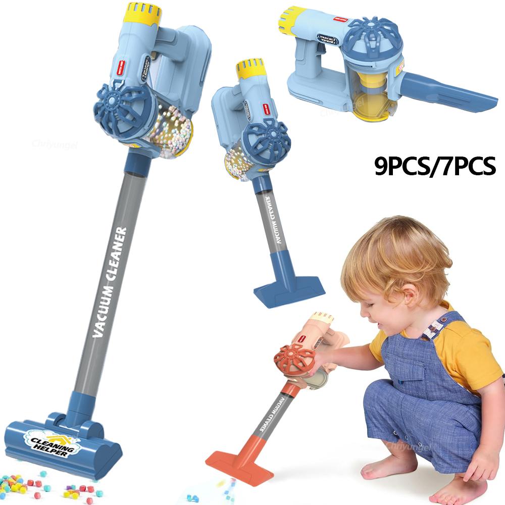 Kids Simulation Electric Vacuum Cleaner Set Pretend Play Toys For Toddlers Role Play Housekeeping Educational Toy Girl Boy Gifts